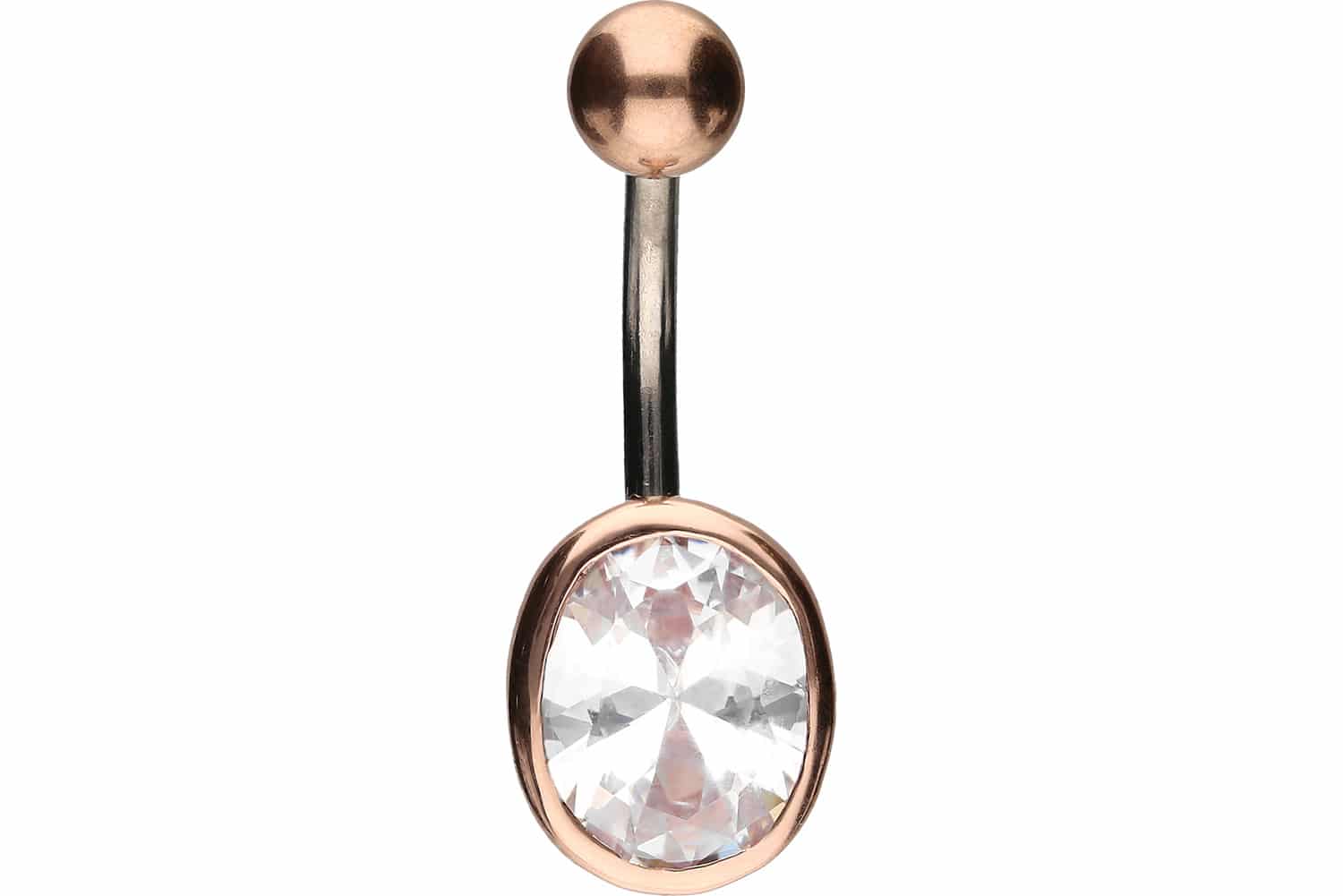 Titan Bananabell mit 925er Silber-Design GROSSER KRISTALL